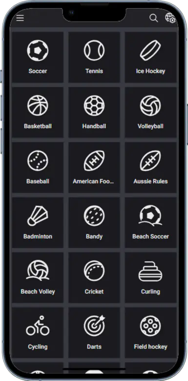 Betting on various sports at Jackpoty Casino