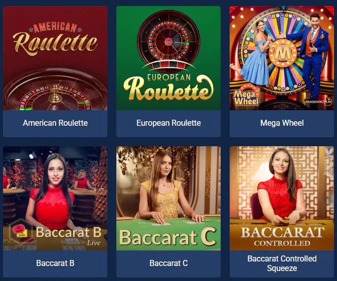 Live dealer games at Jackpoty Casino